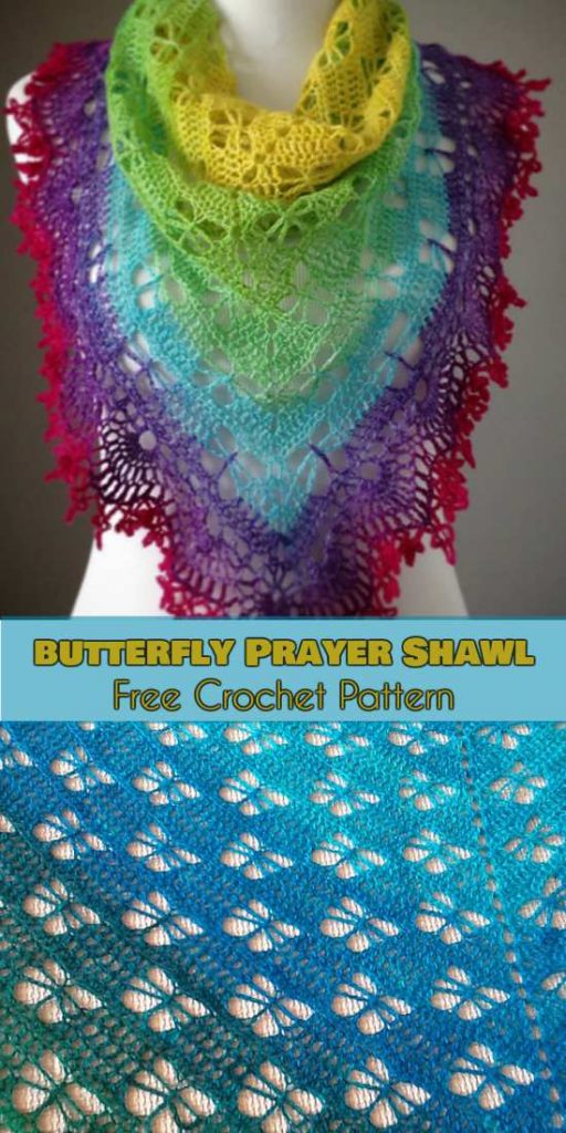 Butterfly Crochet Shawl [Free Pattern]