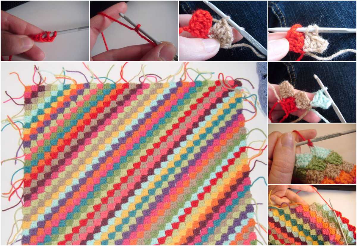 Diagonal best sale crochet blanket