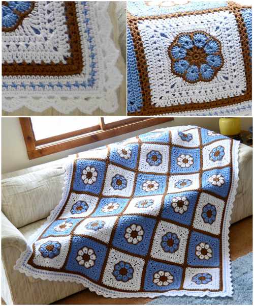 African Flower Crochet Afghan Free Pattern Your Crochet