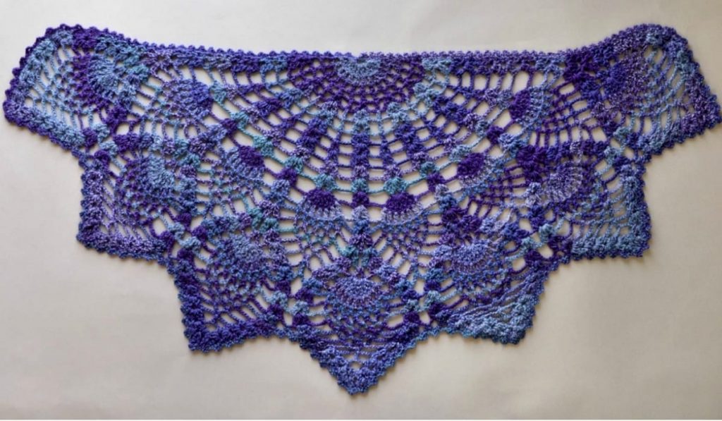 Pineapple Peacock Shawl [Free Crochet Pattern] - Your Crochet