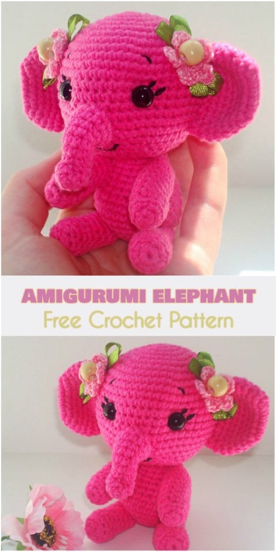 Amigurumi elephant free crochet pattern