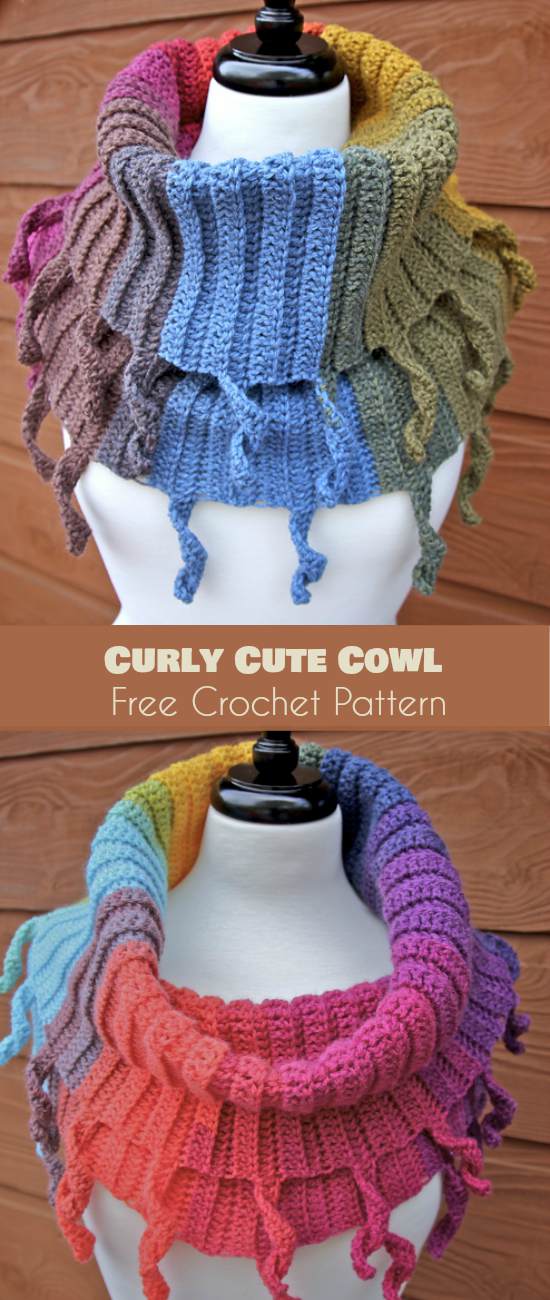 Curly Cute Cowl Free Crochet Pattern