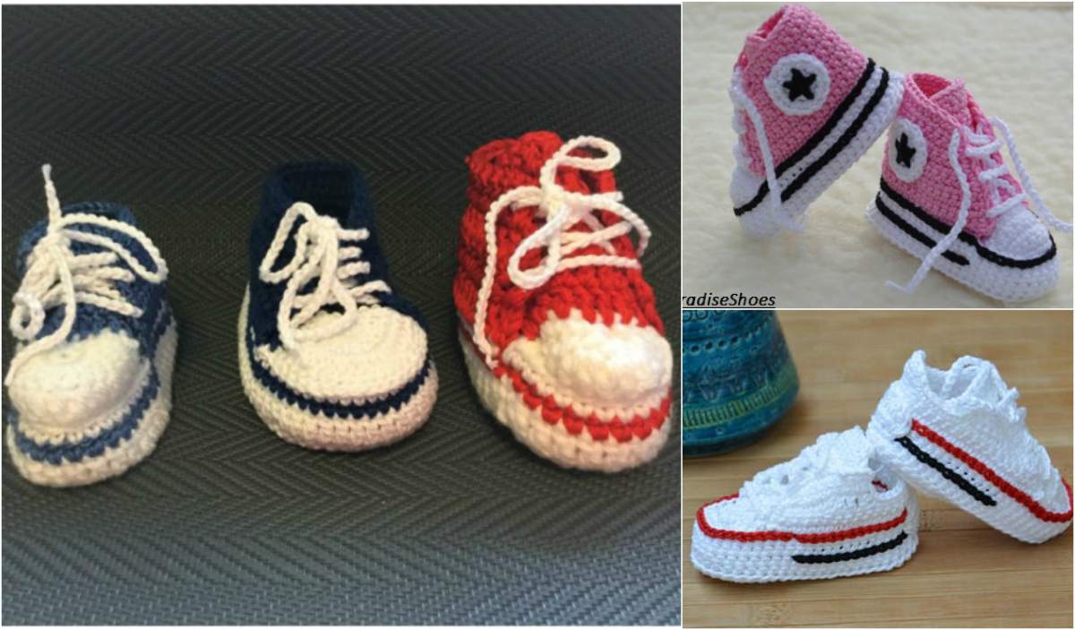 Converse Sneaker Styled Baby Booties Crochet Patterns Free Converse Sneaker Styled Baby Booties Crochet Patterns Free