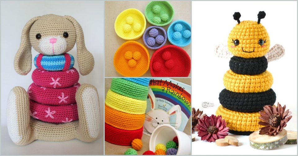 Basketball Stacking Rings Crochet Pattern Baby Toy