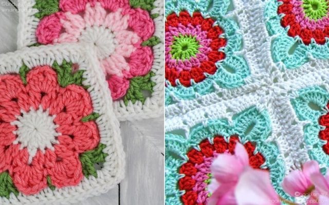 Granny Square Spring Pattern Flower Granny Squares for Spring - Your Crochet