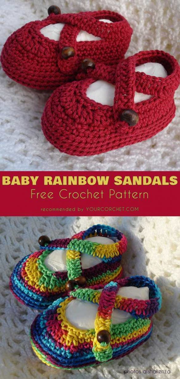 Baby Rainbow Sandals Free Pattern Your Crochet