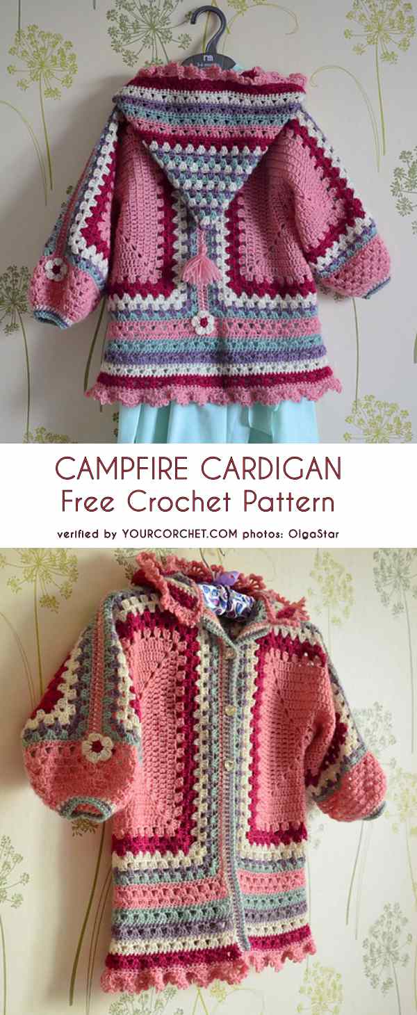 Campfire Cardigan Free Crochet Pattern