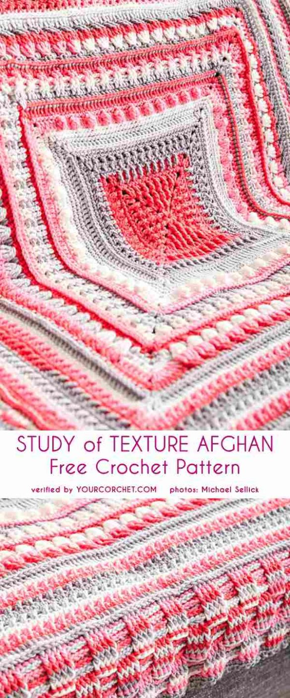 Study of Texture Afghan CAL Free Crochet Pattern Your Crochet