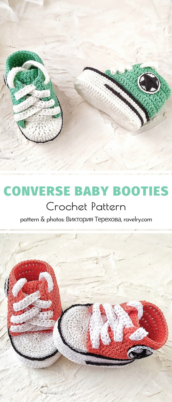 Converse crochet baby on sale booties