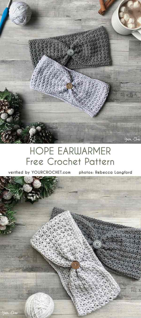 Hope Ear warmer Free Crochet Pattern