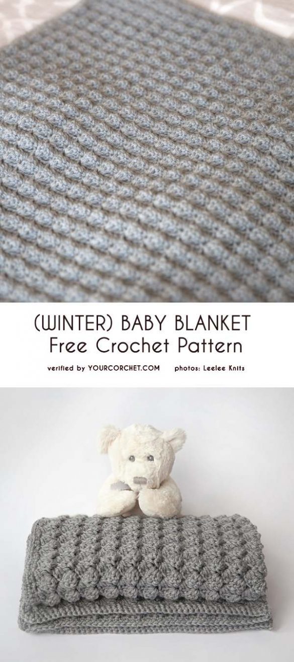 (Winter) Baby Blanket Free Crochet Pattern
