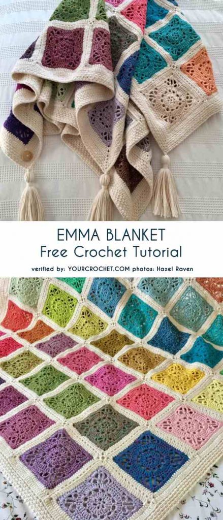 Beautiful Square Blanket Free Crochet Patterns - Your Crochet