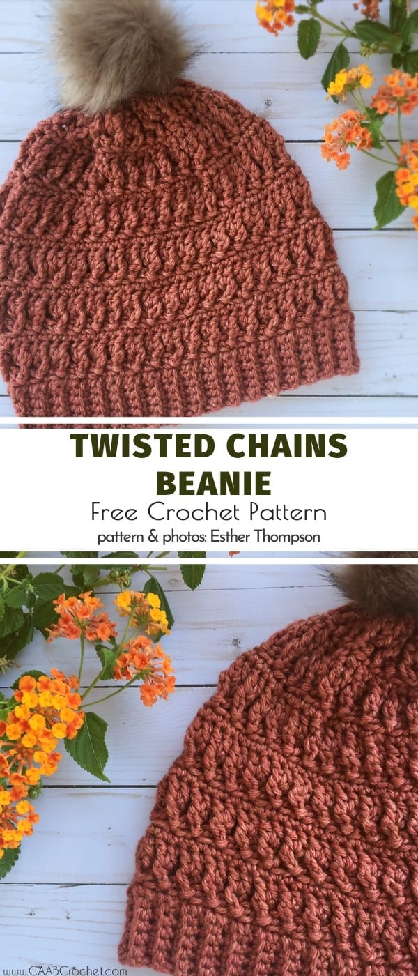 Twisted Chains Beanie Free Crochet Pattern