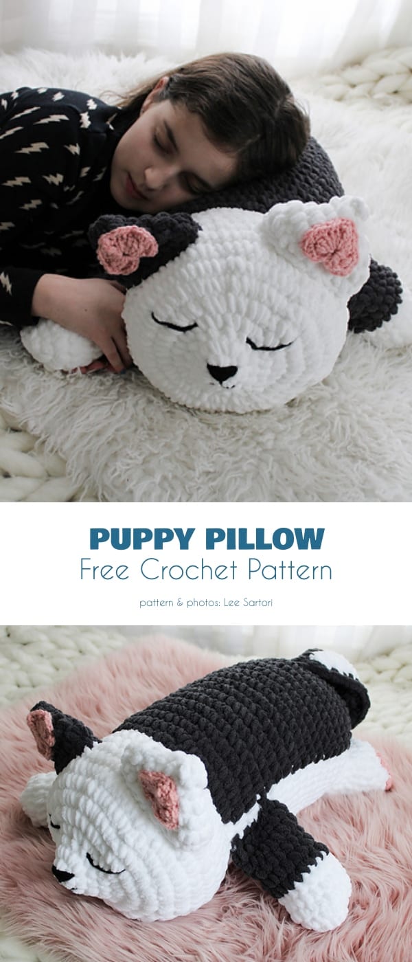 Puppy Pillow Free Crochet Pattern