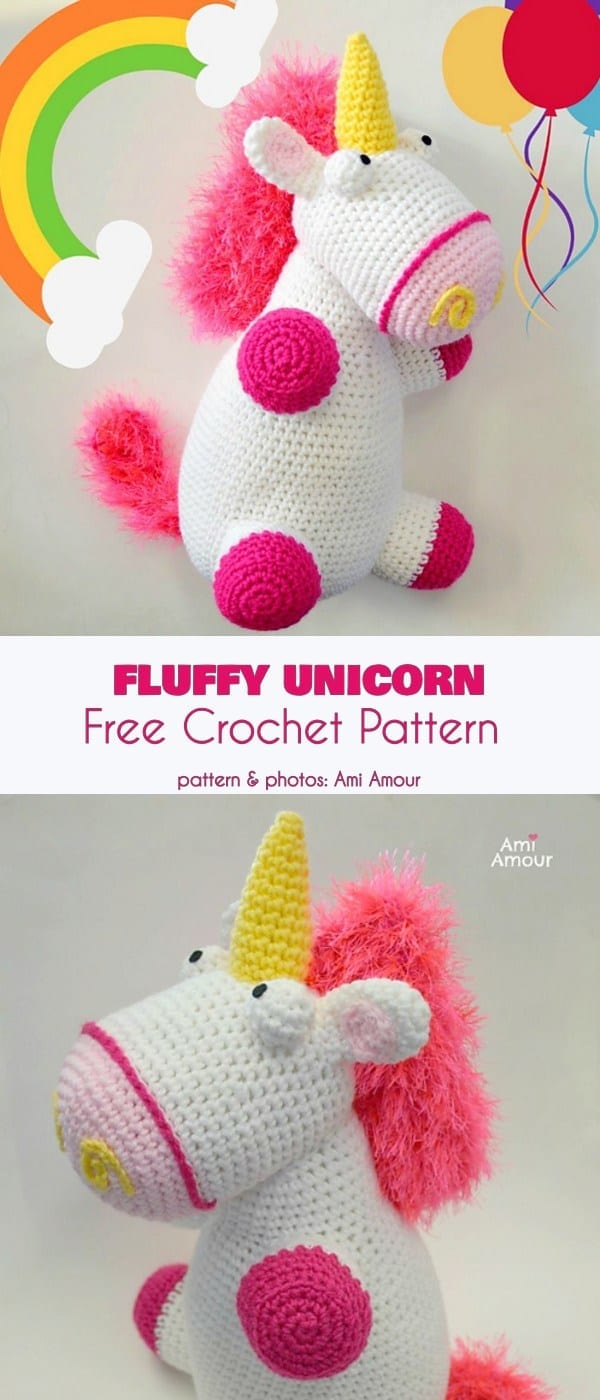 Fluffy Unicorn - Southern Belle Crochet