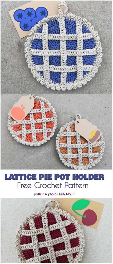 Lattice Pie Pot Holder Crochet Patterns - Your Crochet