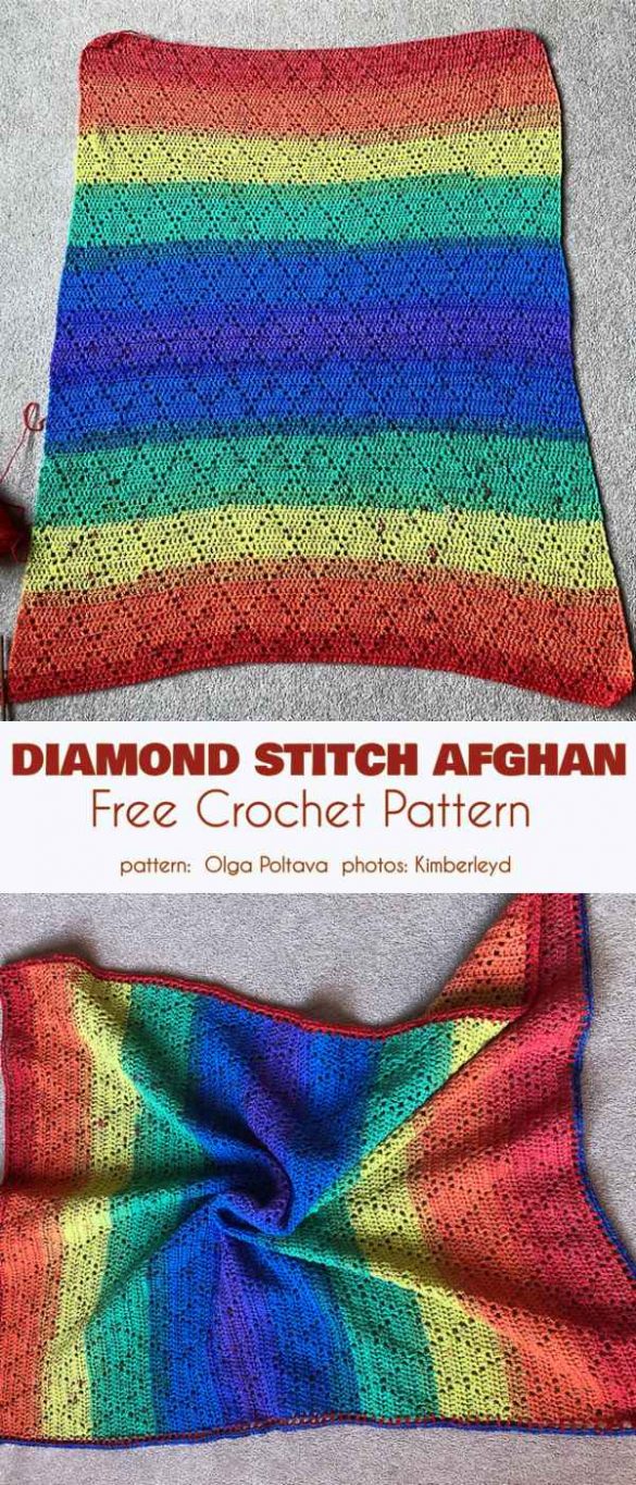 Diamond Stitch Baby Afghan Free Crochet Pattern Your Crochet