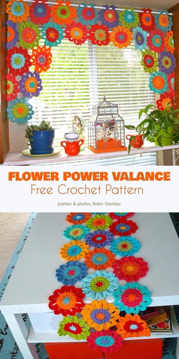 Flower Power Valance Free Crochet Pattern Your Crochet