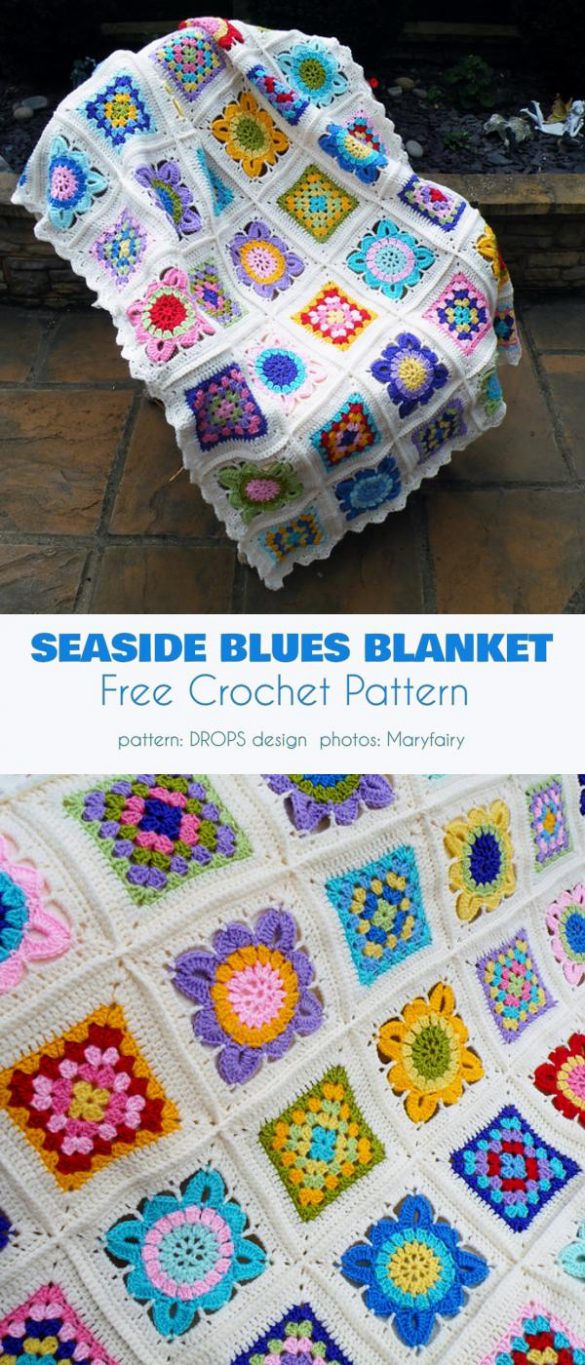 Seaside Blues Blanket Free Crochet Pattern Your Crochet