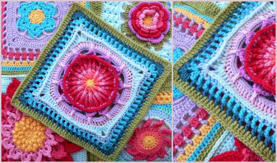 Prince Protea Square Free Crochet Pattern