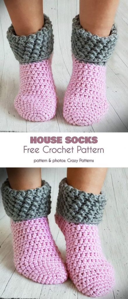 crochet thick socks
