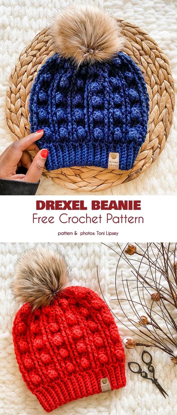 Drexel Beanie Free Crochet Pattern