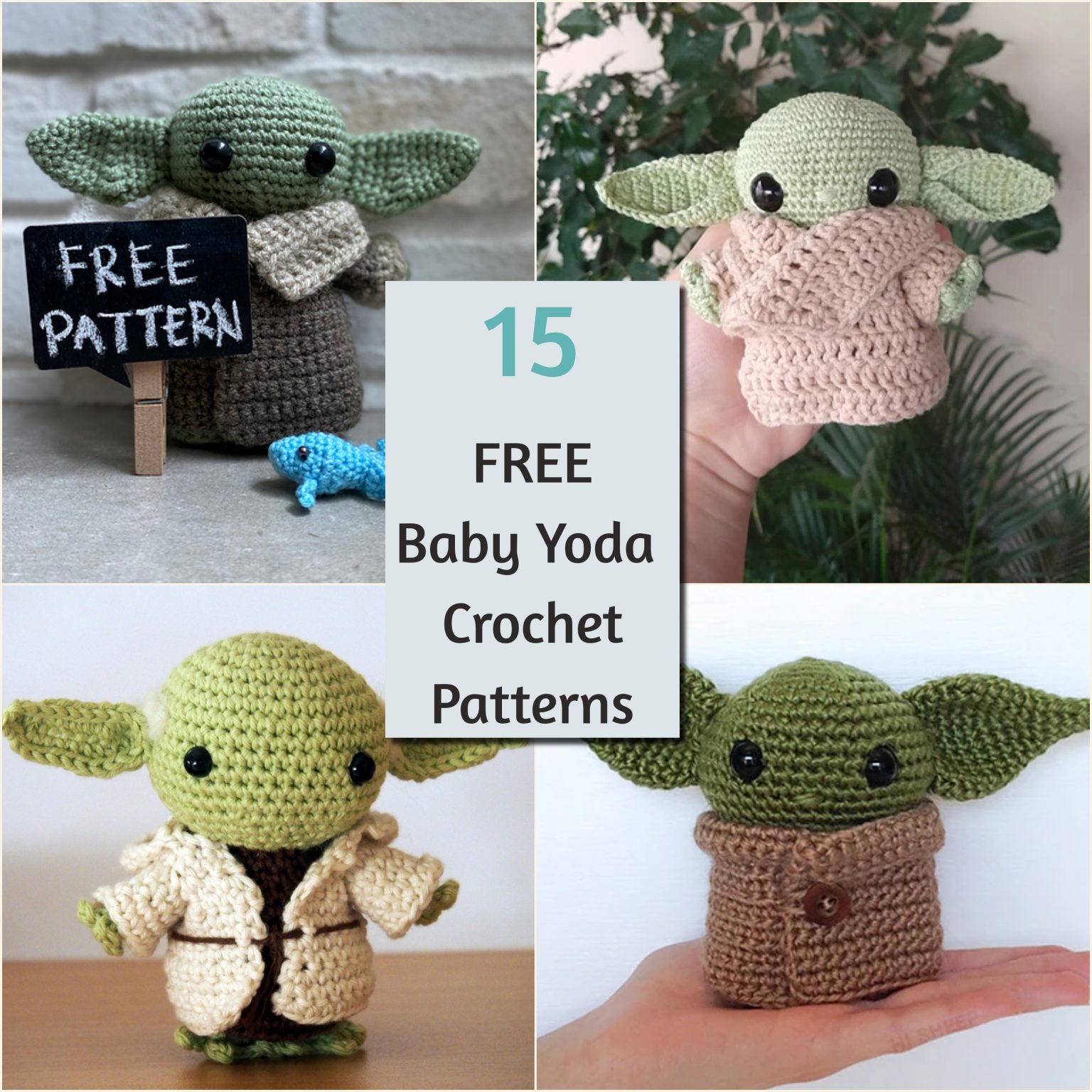 Baby Yoda and Space Pod Free Crochet Patterns