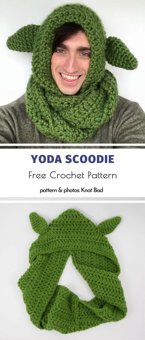 Yoda Scoodie Free Crochet Pattern