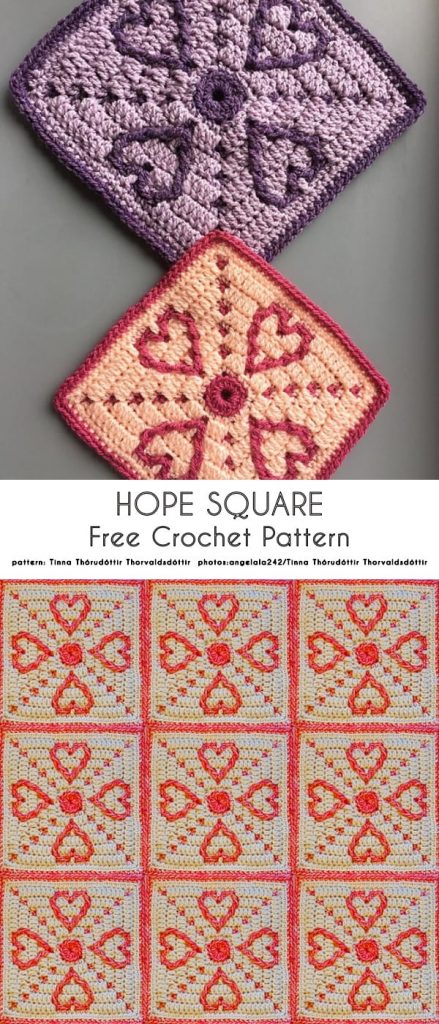 Heart in a Square Free Crochet Patterns - Your Crochet