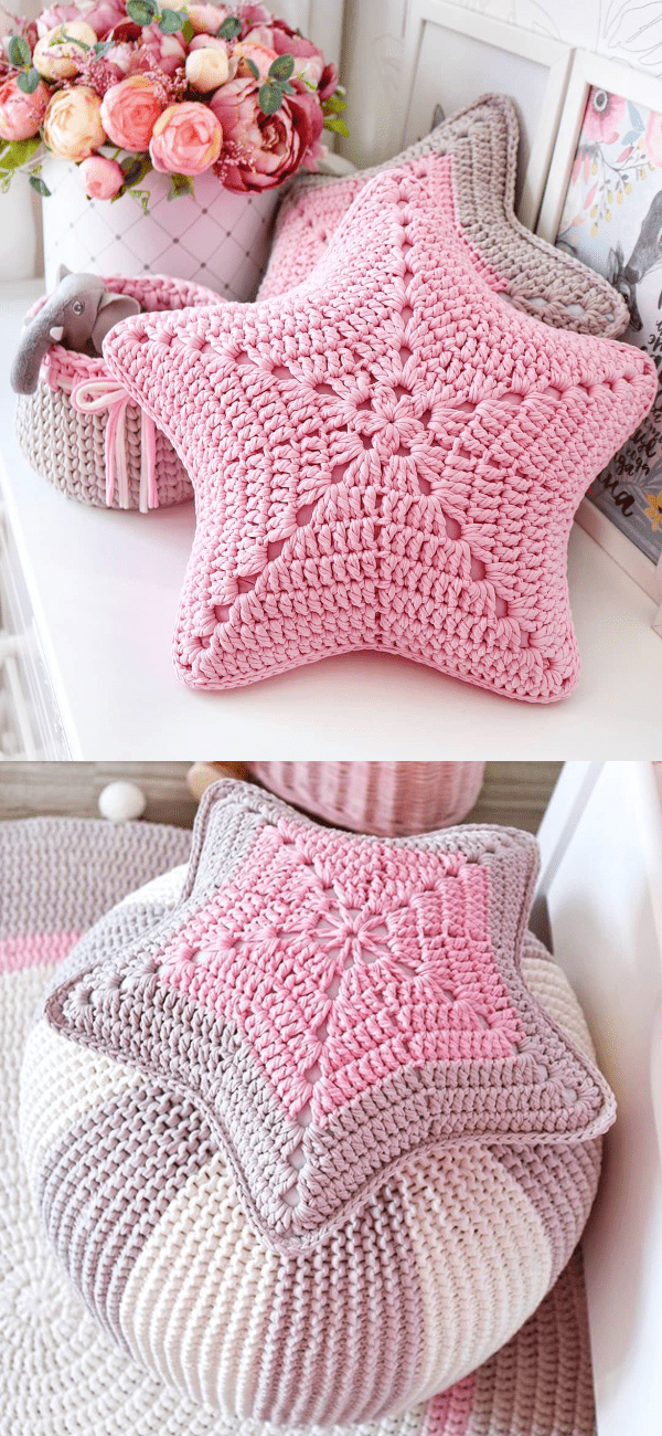 Star-Shaped Pillow Crochet Ideas - Your Crochet