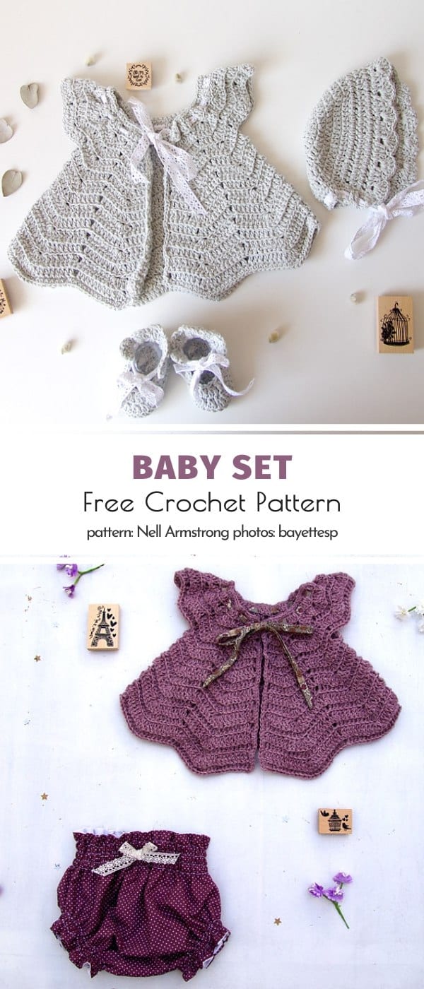 Baby Set Free Crochet Pattern