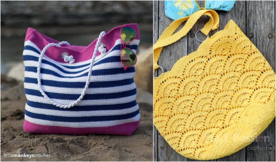 crochet shell bolsa