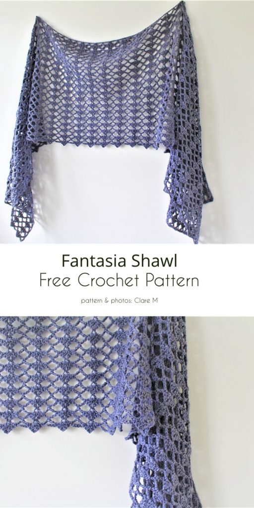 Spring and Summer Rectangle Shawl Free Crochet Patterns