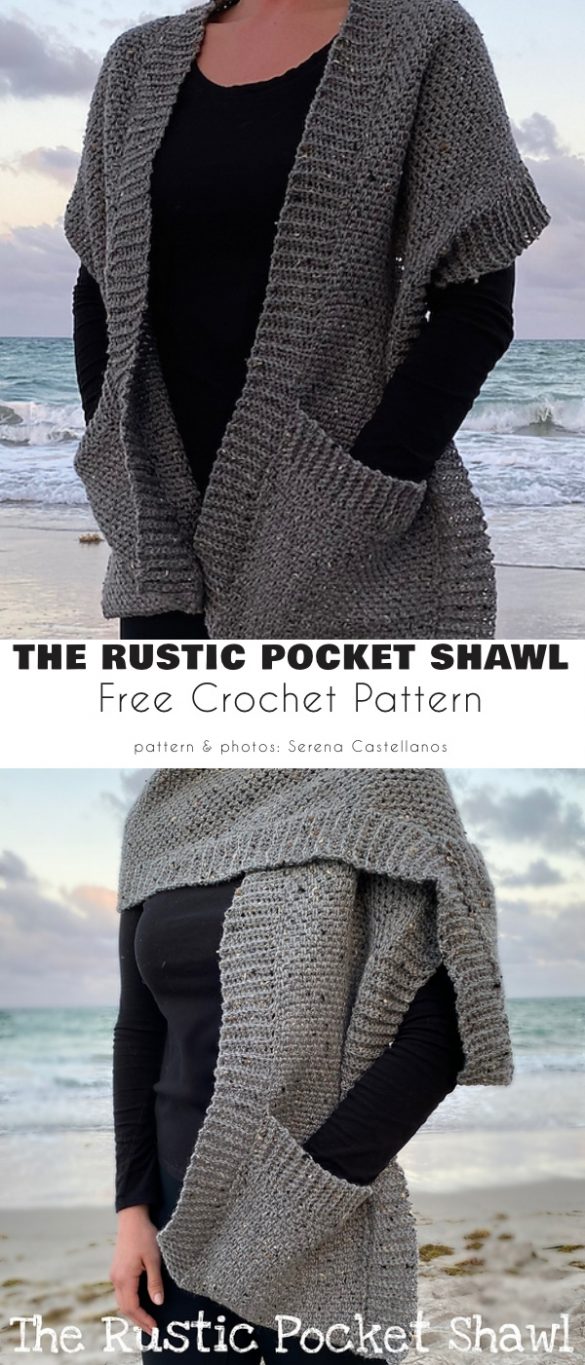 Pocket Shawl Wraps, 20+ Best Free Crochet Patterns