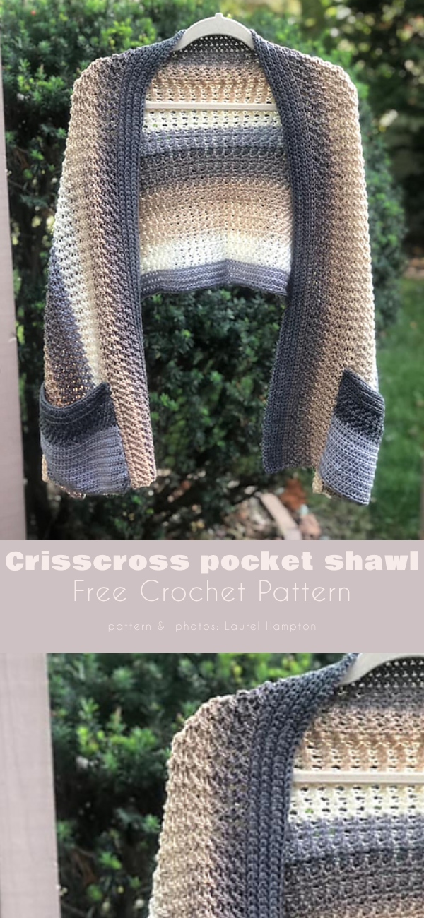 Crisscross pocket shawl