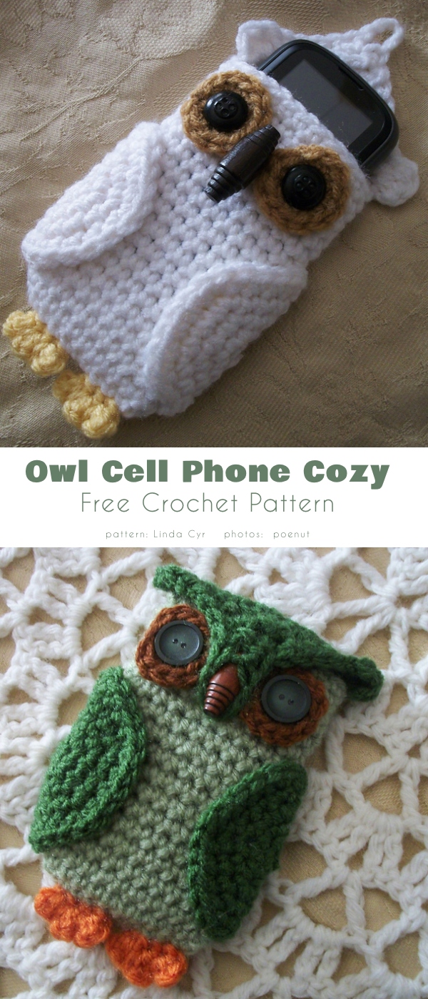 crochet owl iphone cover