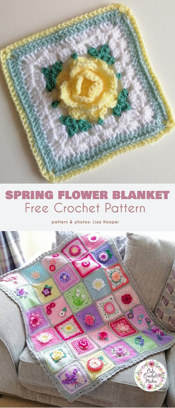 Free Crochet Flower Blanket Patterns