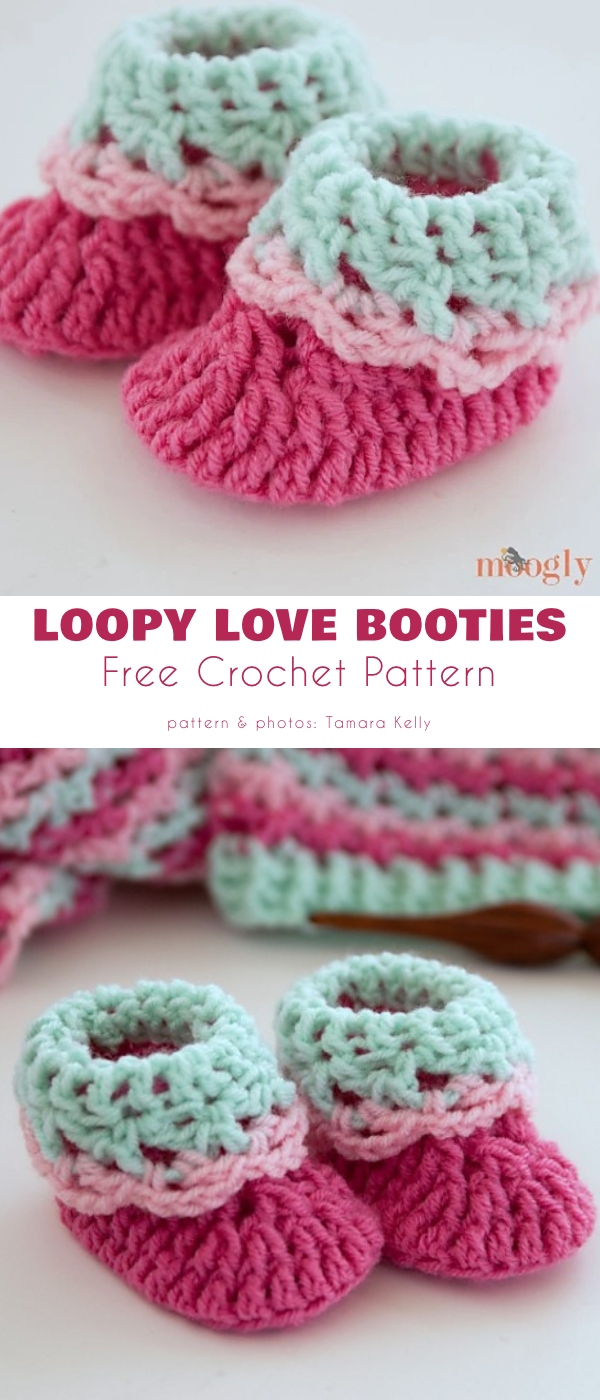 Loopy Love Baby Booties