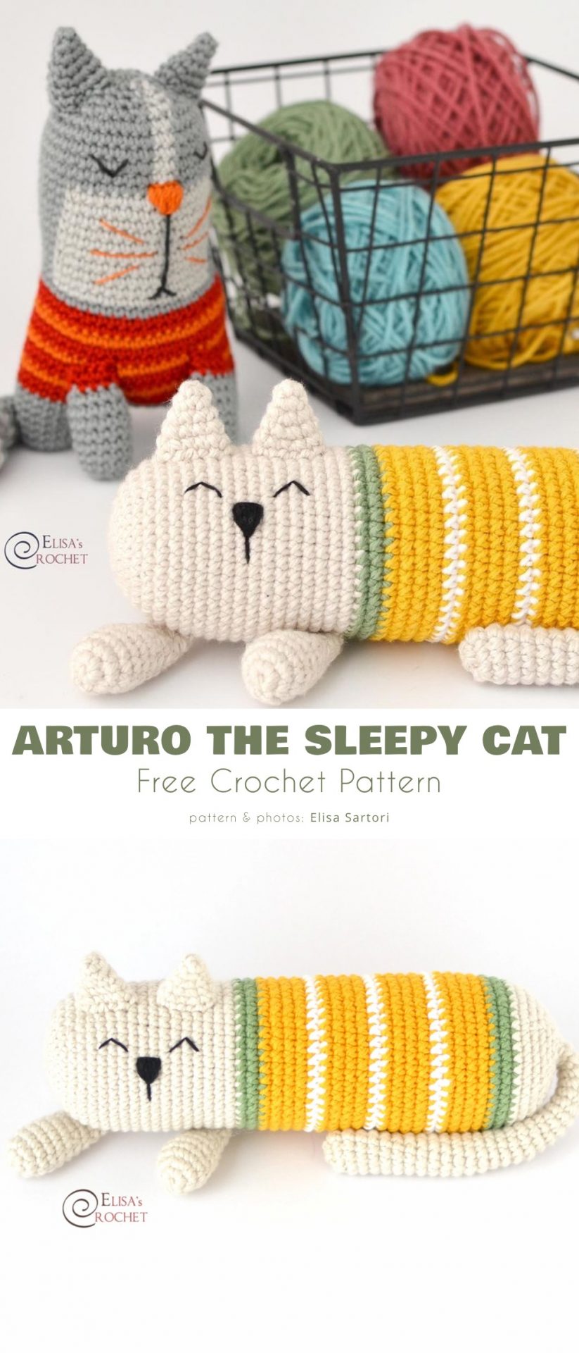 Long Amigurumi Cat Free Crochet Patterns - Your Crochet