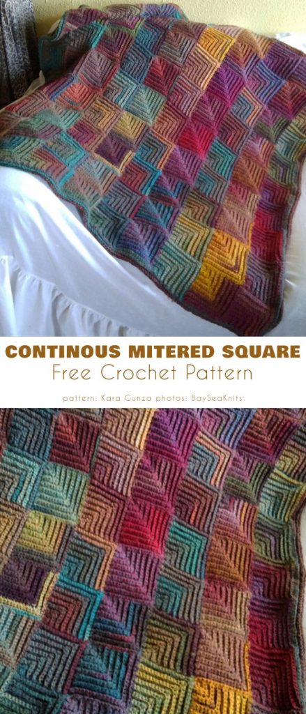 Mitered Square Blanket Free Crochet Patterns Your Crochet