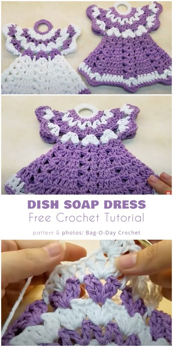 dish soap bottle apron crochet pattern
