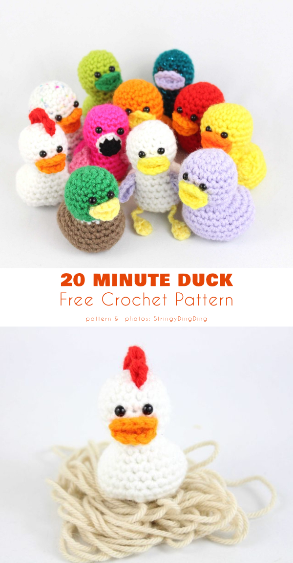 20 minute duck crochet pattern