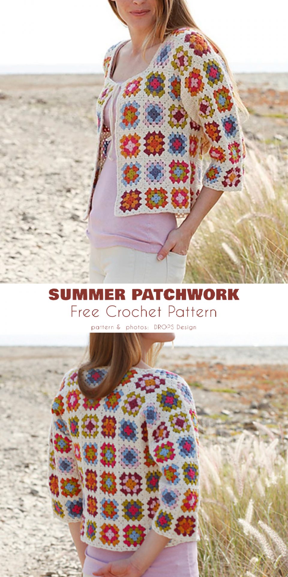 Patchwork hotsell crochet cardigan