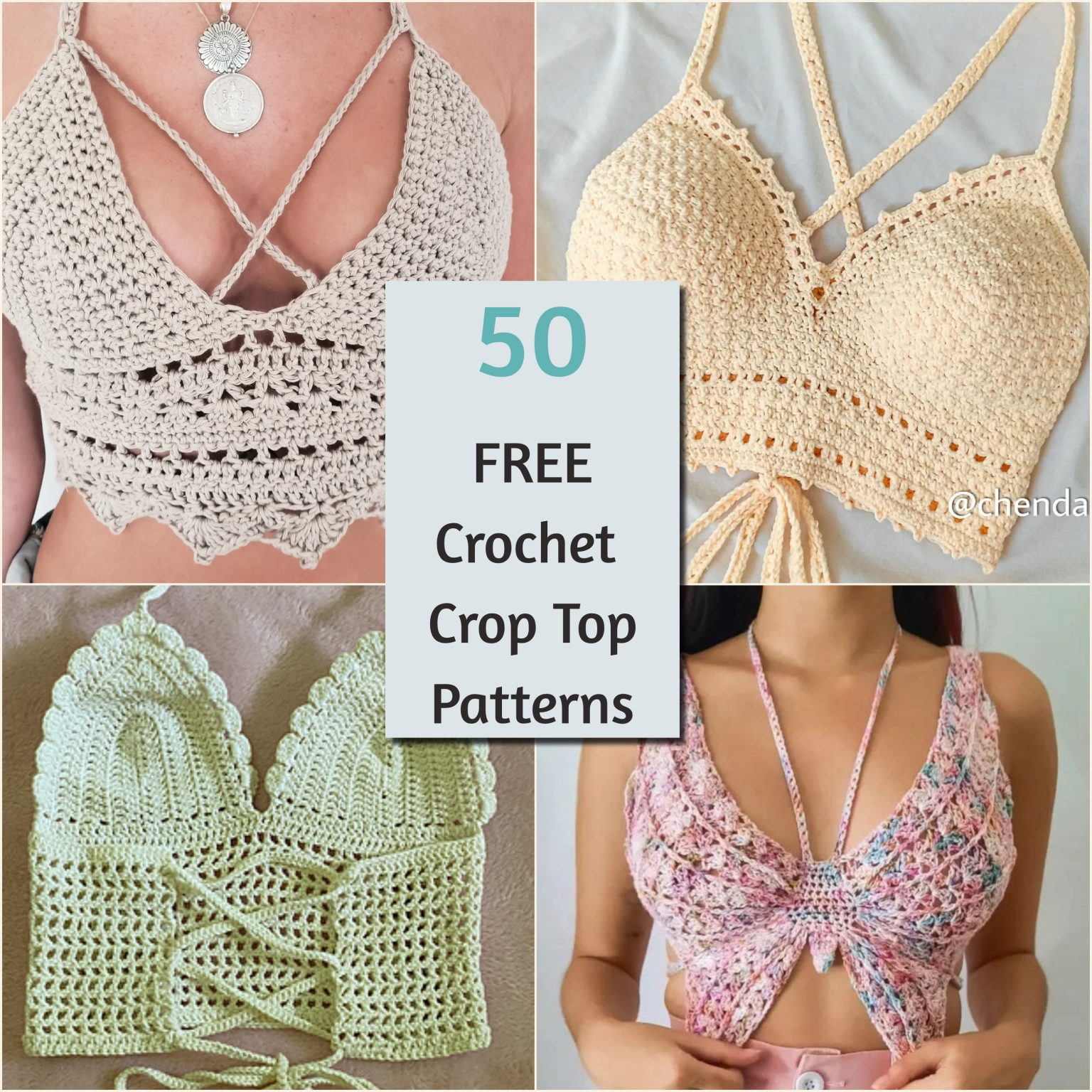 50 Best Free Crochet Crop Top, Tank Top, Halter Top Patterns