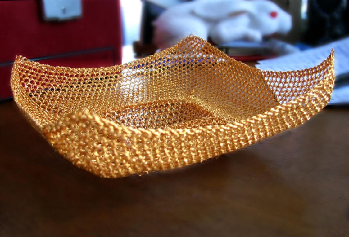  yarn wire crochet bowl