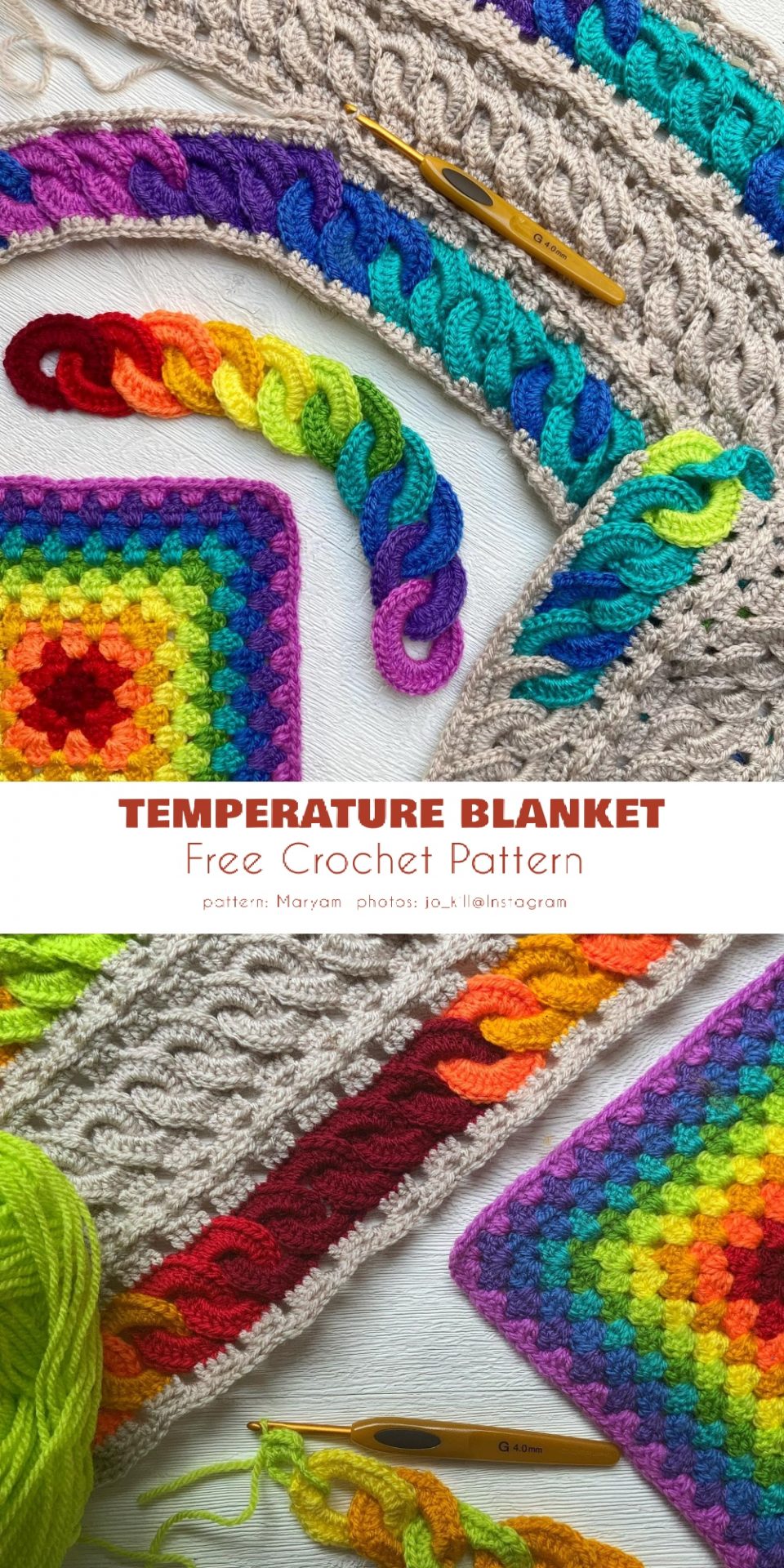 Interlocking Circles Temperature Blanket