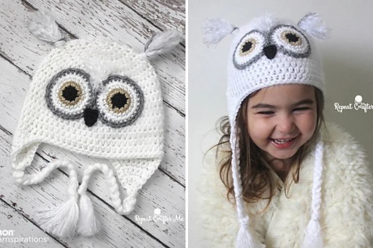 Snowy Owl Crochet Hat Free Crochet Pattern