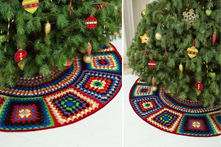 Granny Tree Skirt Free Crochet Pattern
