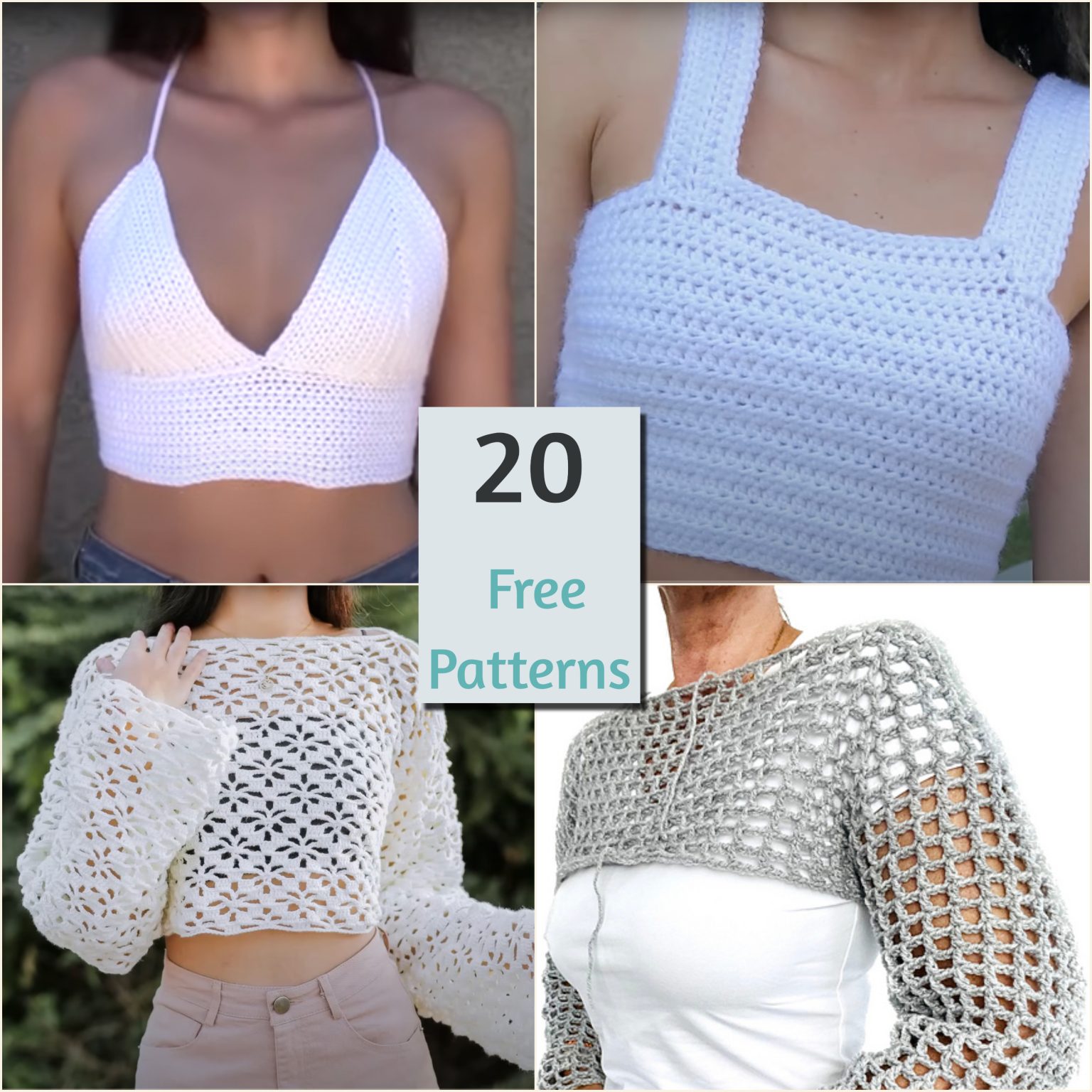 White Crochet Crop Top Patterns for Your Next Project — free download